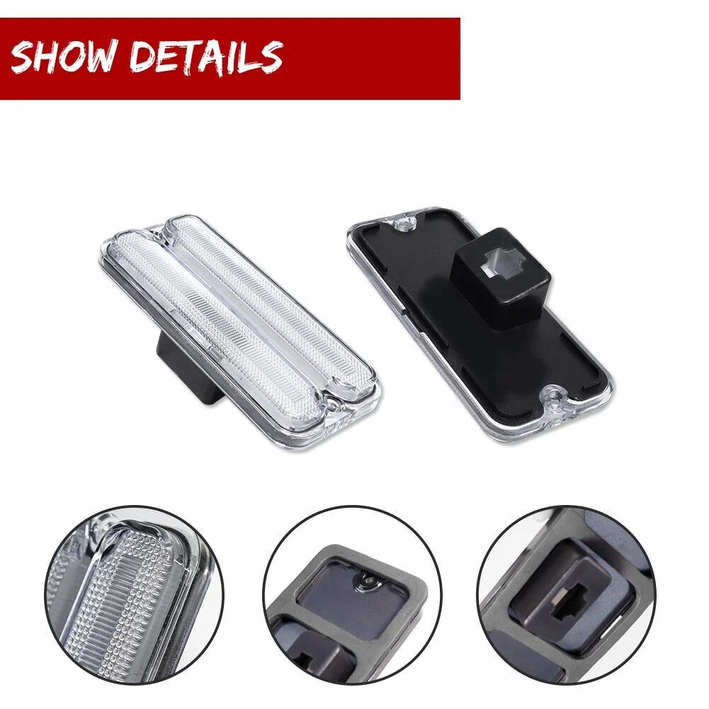 Set of 4 Clear Lens Side Marker Lights for Chevy GMC Truck (1968–1972)