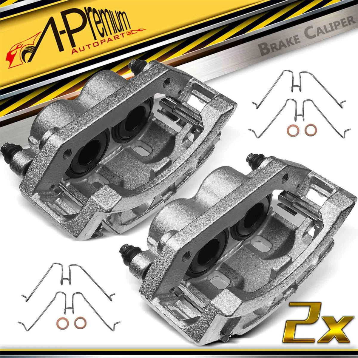 A-Premium Pair Front Disc Brake Caliper for Ford E-150 (2004–2006) - 4C2Z2B121AA, 4C2Z2B134AA, 6C2Z2B121A