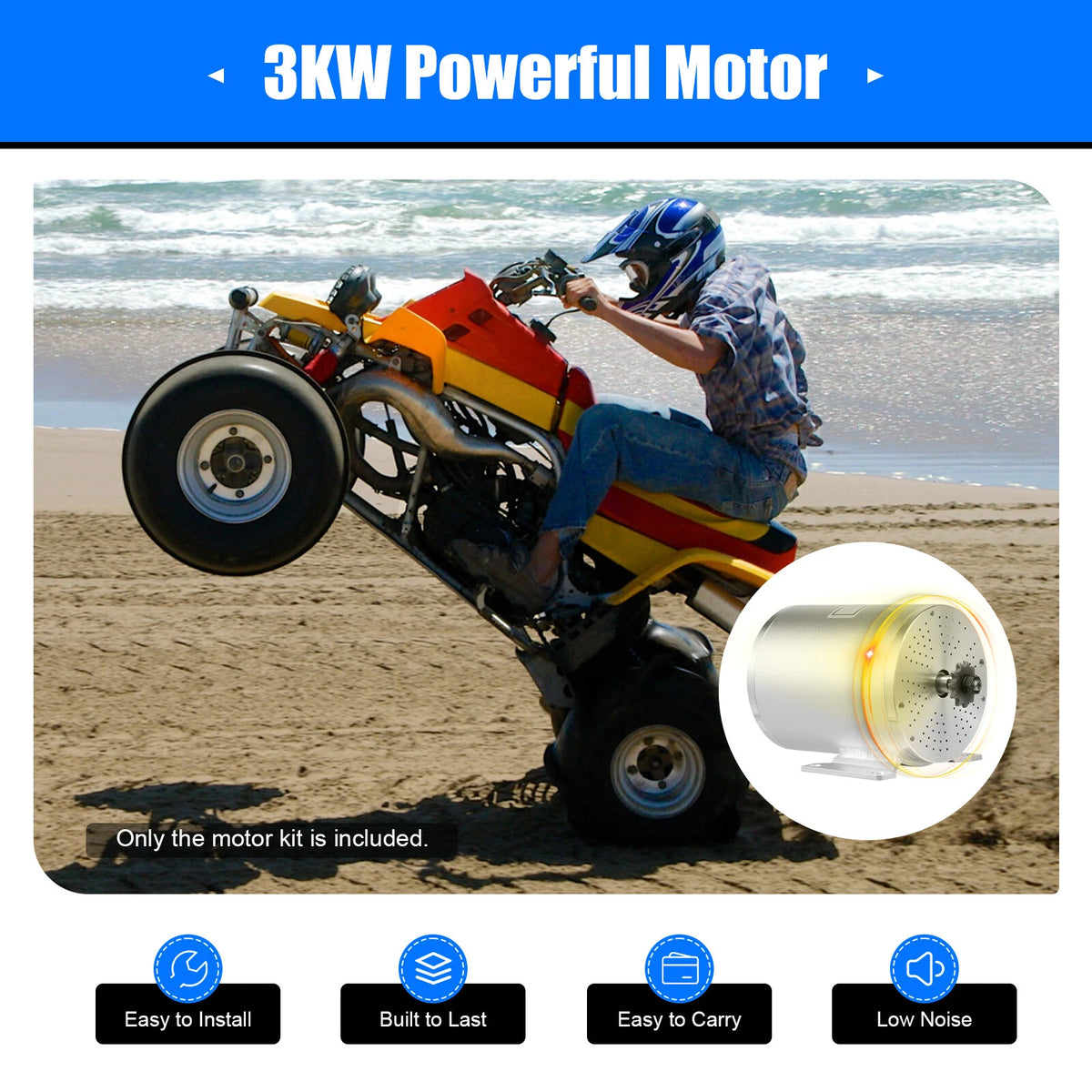 MX650 Brushless Motor Kit for Electric Bicycle E-Bike Dirt Bike (72V 3000W)