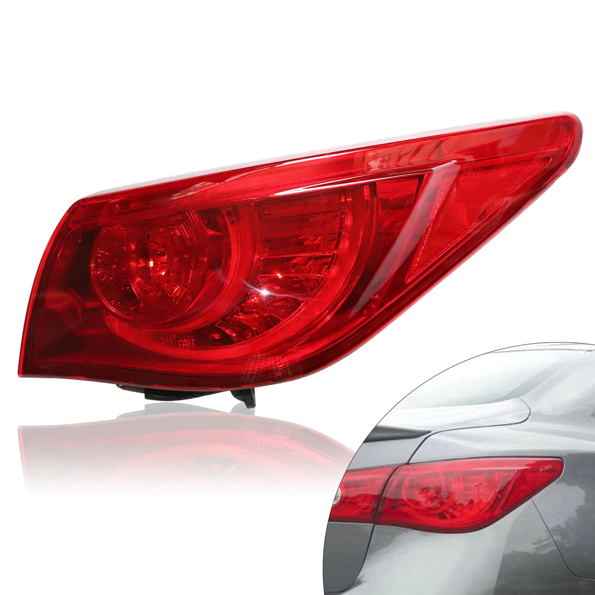 Right Tail Light for Infiniti Q50 (2014–2017) 265504HB0B, 26550-4HB0B, 26550-4HB0A