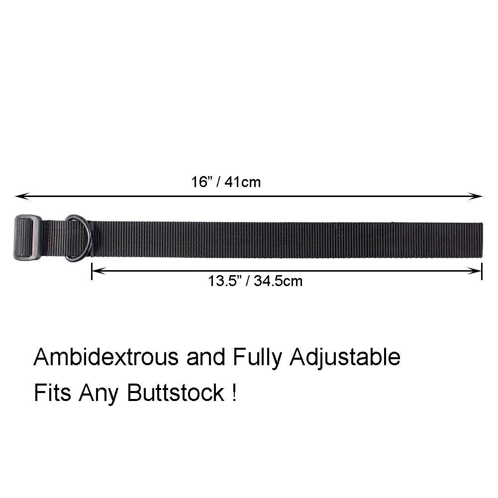 Adjustable Sling D Ring Loop Shoulder Strap Attachment for Shotgun Buttstock