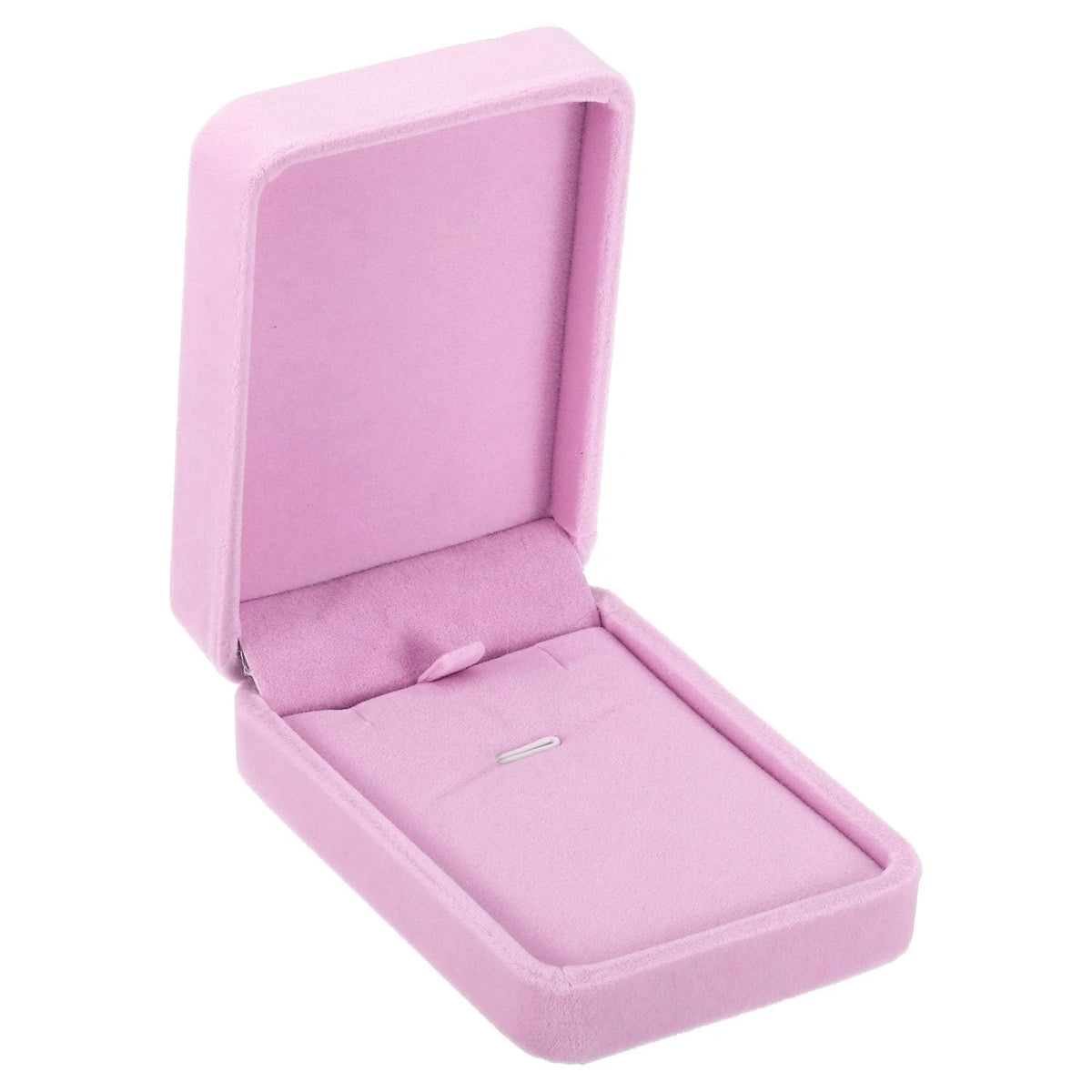 Velvet Necklace Box for Jewelry Storage (Single Slot, Vintage Style)