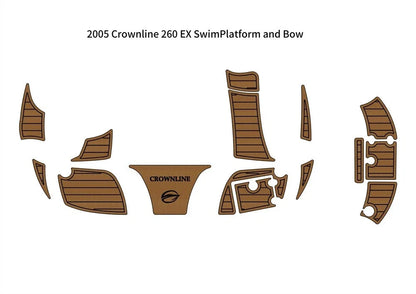 EVA Foam Teak Decking Flooring for Crownline 260 EX (2005)