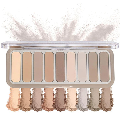 9-Color Matte Eyeshadow Palette Waterproof for Makeup Enthusiasts