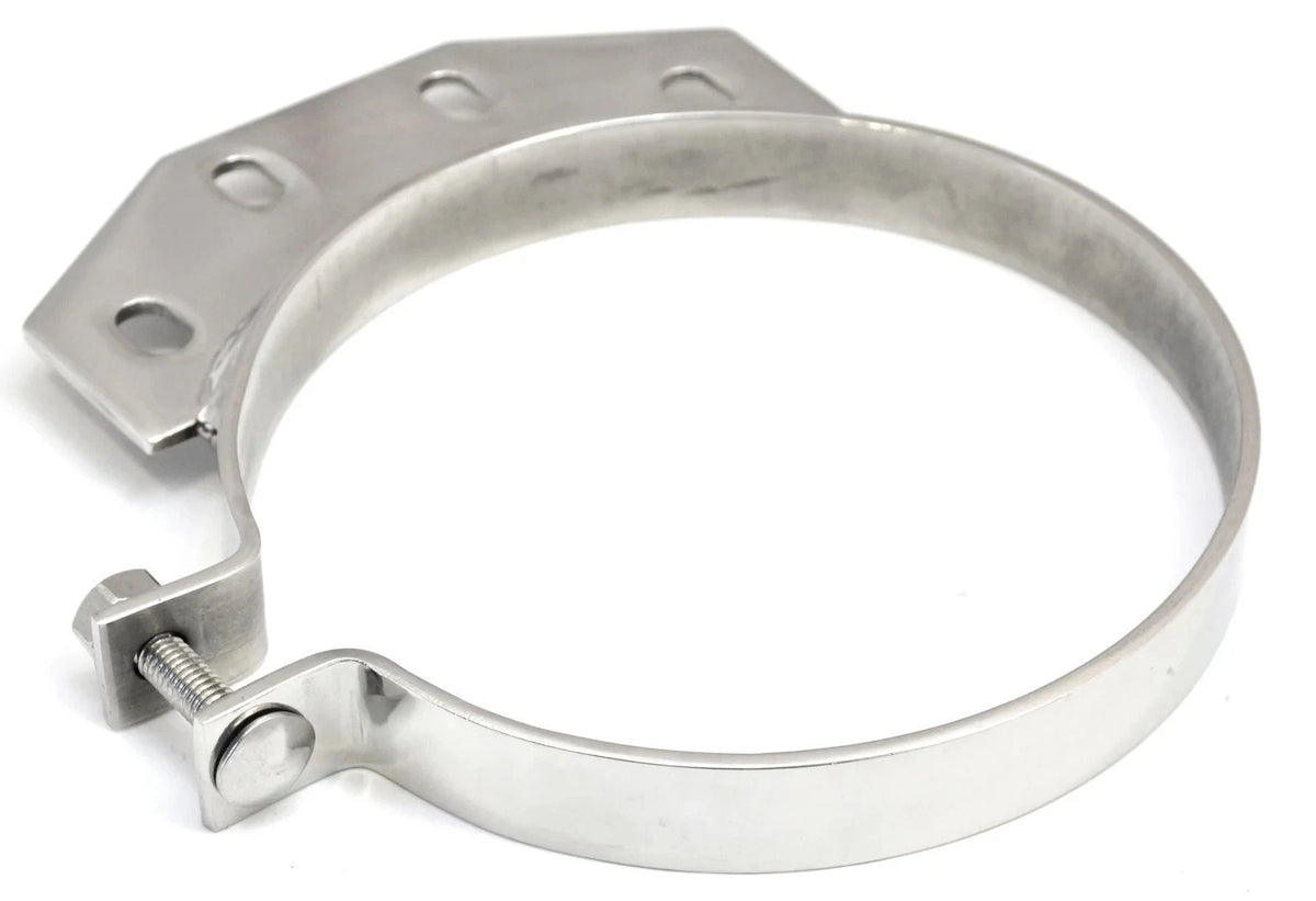 Exhaust Stack Mount Bracket for Peterbilt Unibilt Ultra Cab (Chrome, 10293)