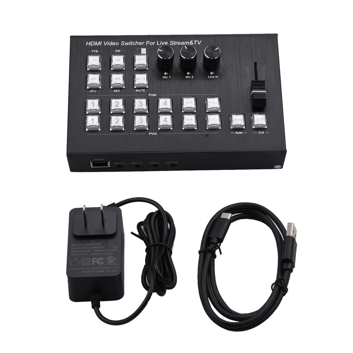 4K 4 CH HDMI Video Switcher for Live Streaming and Video Capture