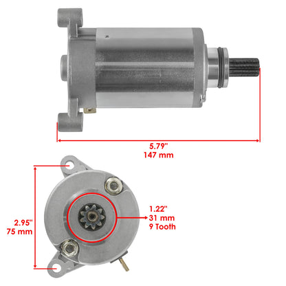 Starter with Relay Solenoid for Hyosung GV125 GV250 (2000–2001) 19627AA2002, 31100HG5100, 31800HG5100