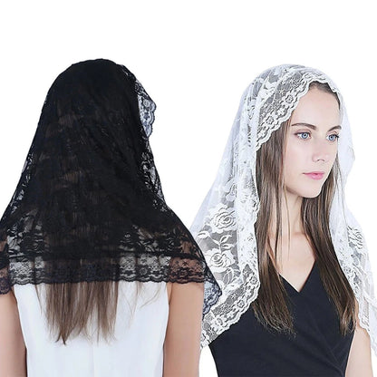 Lace Mantilla Veil for Church Chapel (No Part Numbers Supplied)