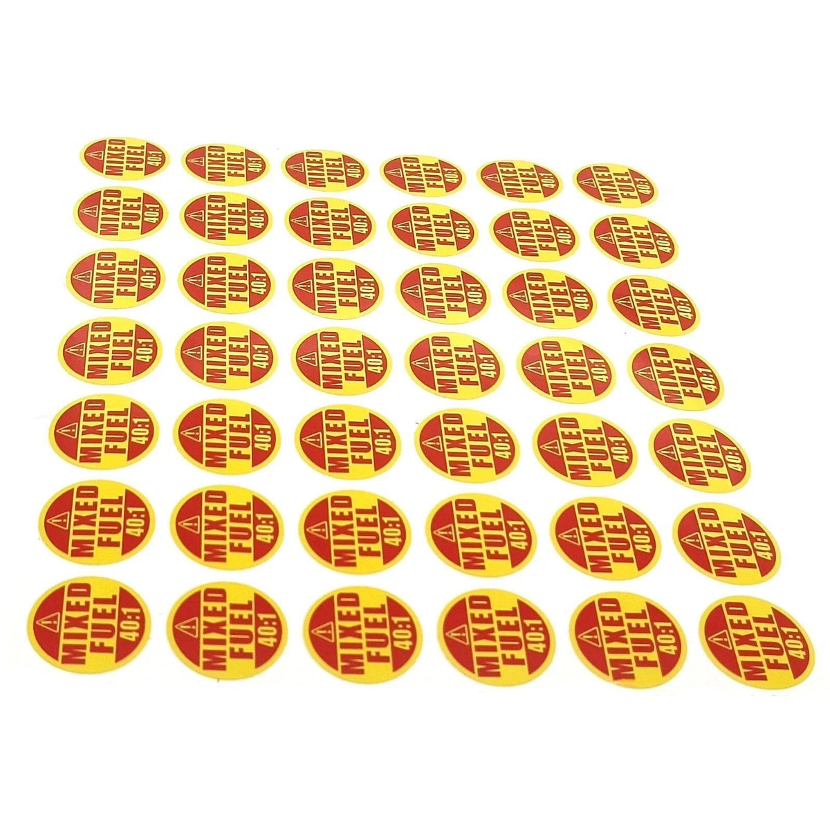 1" Round Mixed Fuel Stickers for Marking Gasoline - Oil Mix in Power Tools