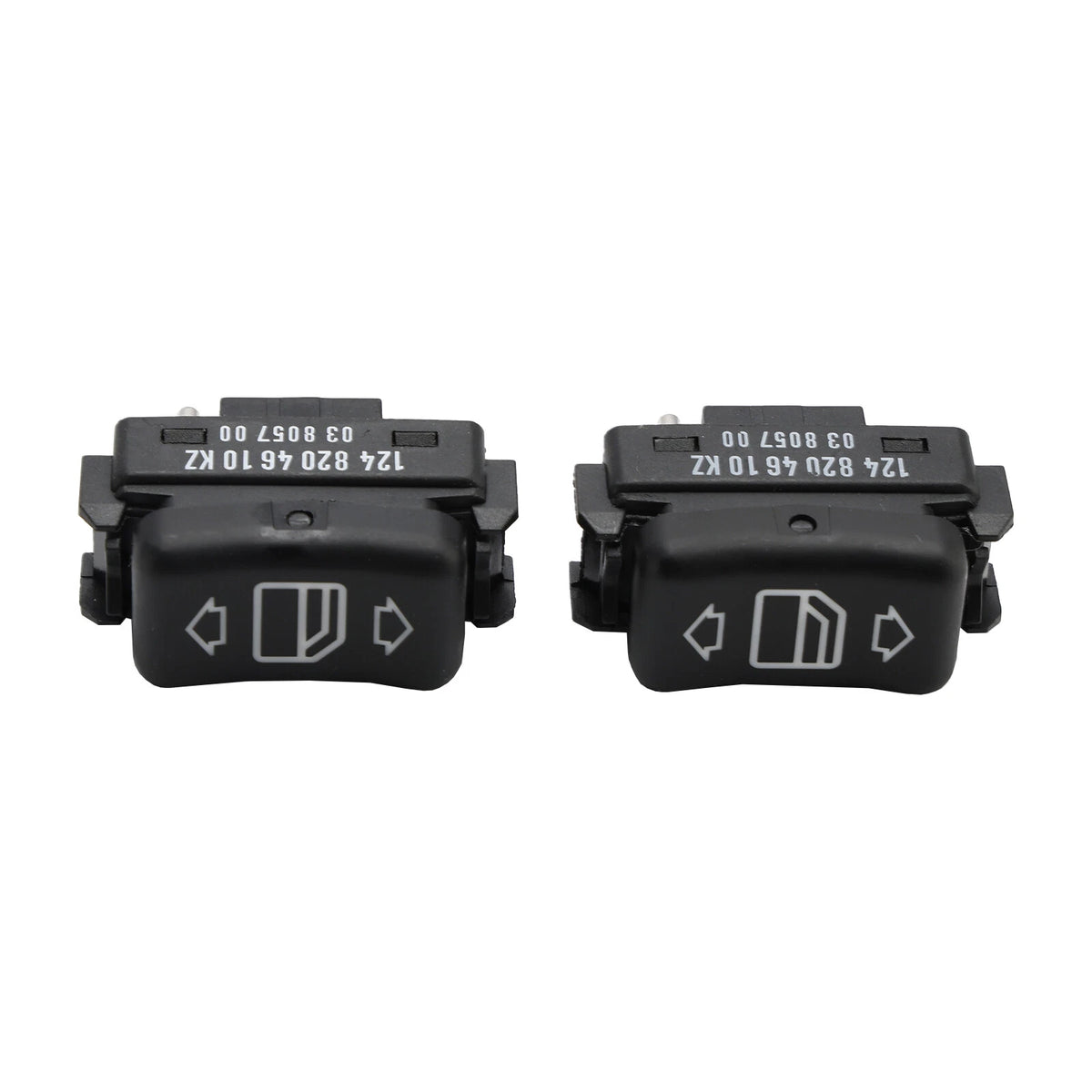 2X Console Power Window Switch for Mercedes Benz W124 S126 W190 (A1248204510, A1248204610)