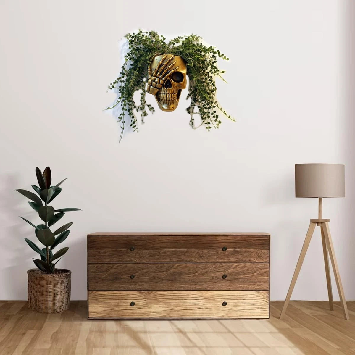 Skull Fence Planter for Outdoor Plants (Indoor/Outdoor)