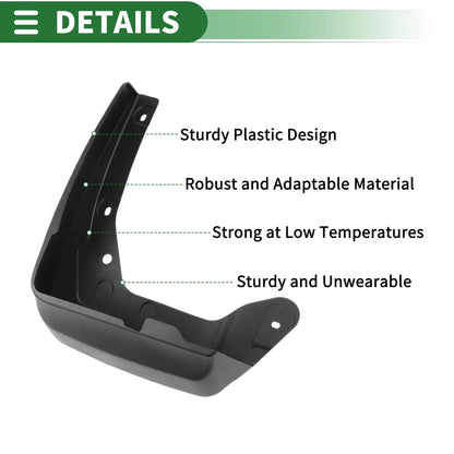 Mud Flaps Splash Guards Set of 4 for Honda Odyssey (2014–2017)
