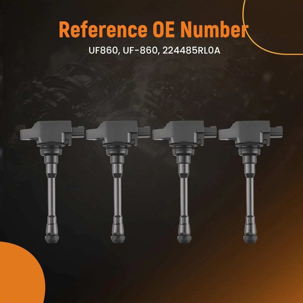 Set of 4 Engine Ignition Coils for Nissan Kicks Versa 1.6L (2018–2021) 224485RL0A UF860