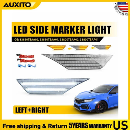 LED Sequential Turn Signal Side Marker Lights for Honda Civic (2016–2021)