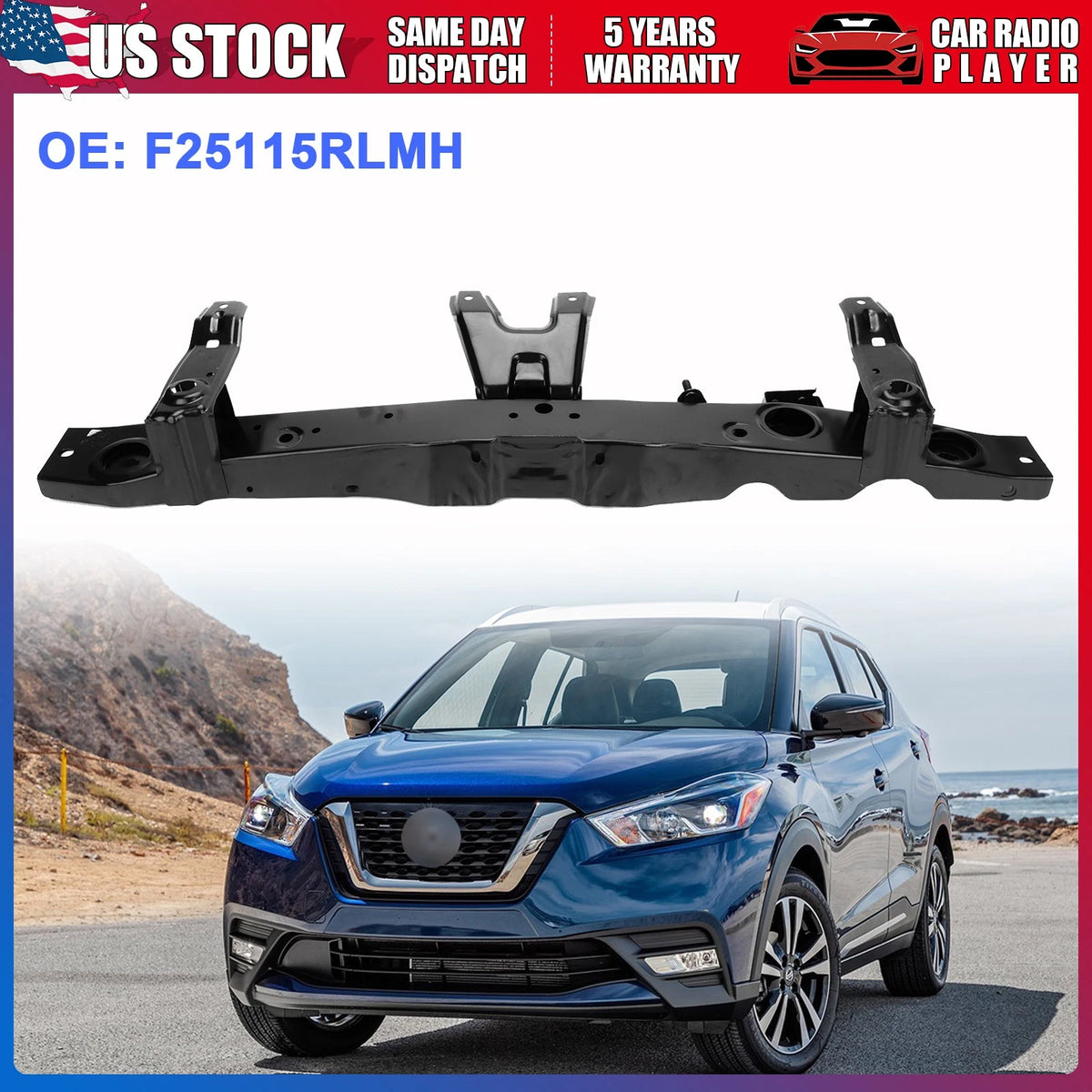 Replacement Radiator Support Core for Nissan Kicks (2018–2019) F25115RLMH
