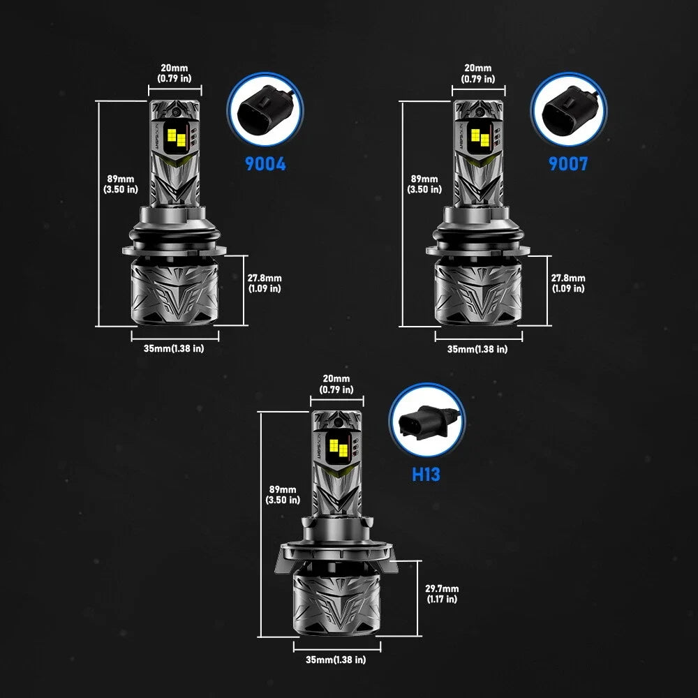 LED Headlight Bulb 9004 9005 9006 9007 H4 H7 H13 H11 9012 for Vehicles