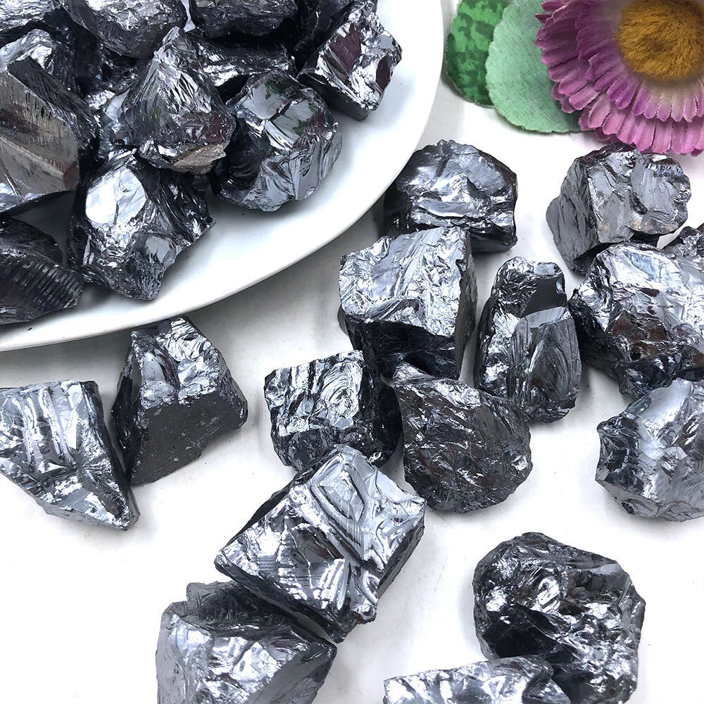 Natural Terahertz Raw Stone Quartz Crystal Healing Gemstones Lot