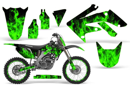 Graphic Stickers +#PLT/RIM Decals for Honda CRF250R (2004–2009) Flames G