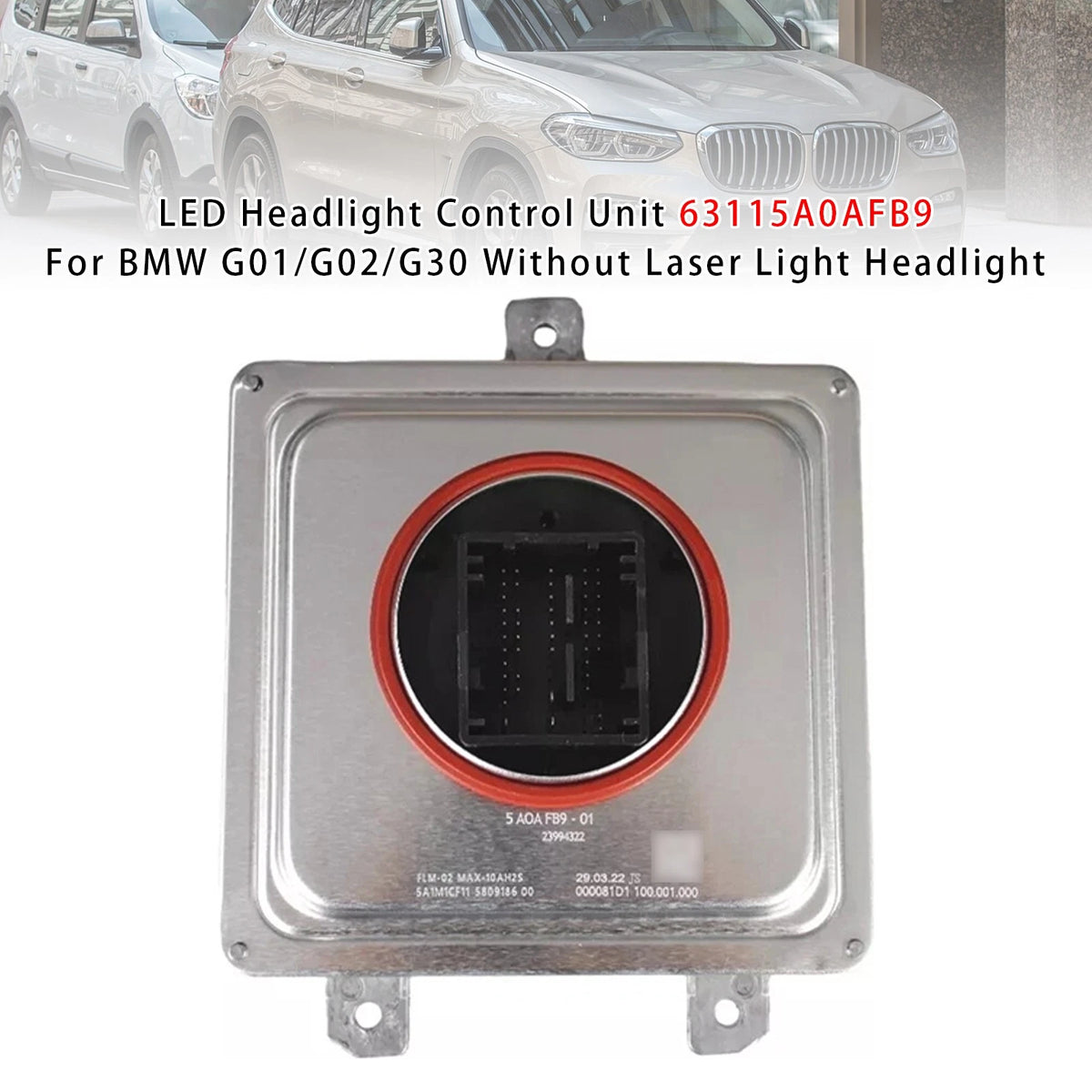 LED Headlight Control Unit 63115A0AFB9 for BMW G01/G02/G30 (2018–2023)