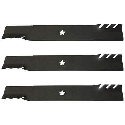 3X Toothed Mower Blades for Poulan 