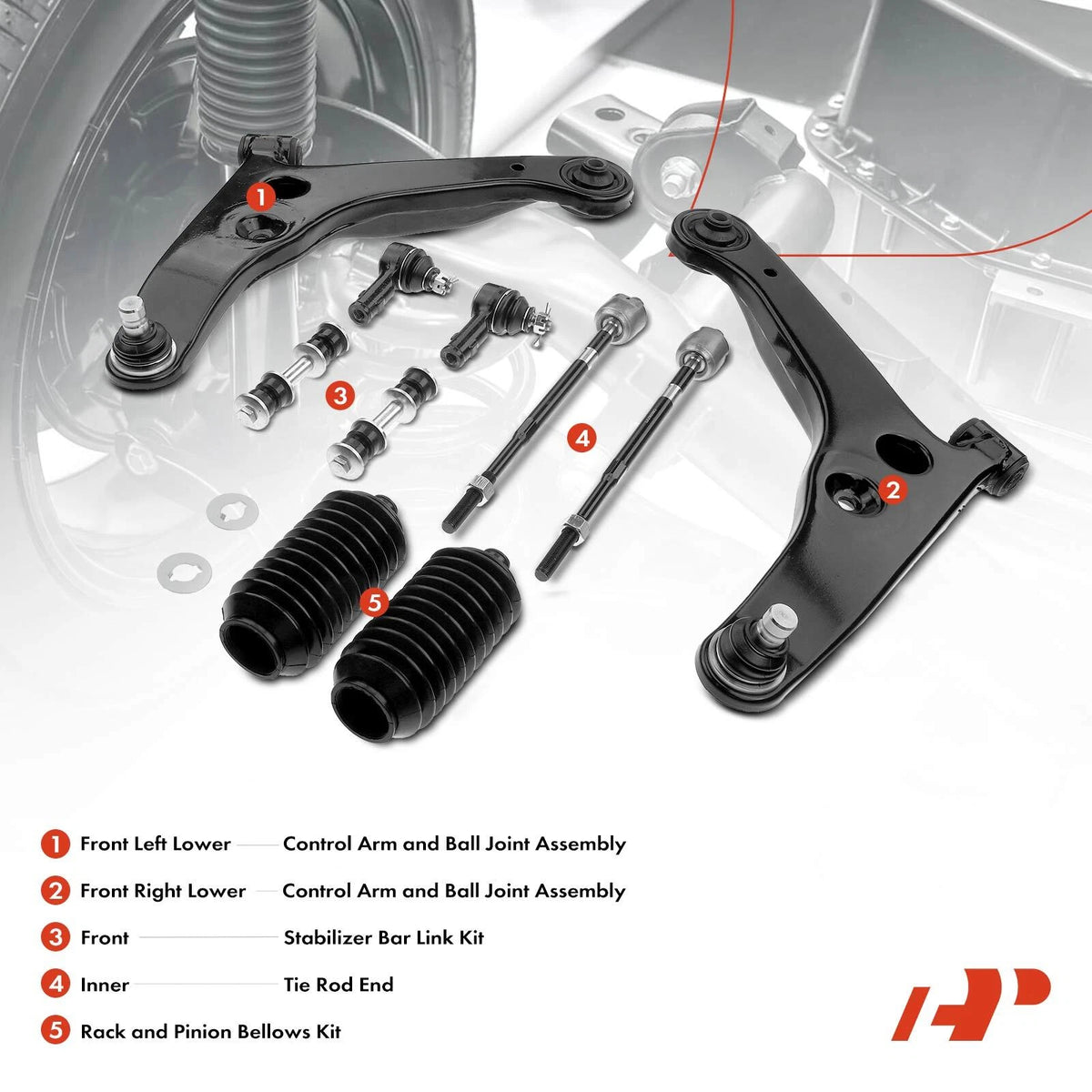 10X Front Control Arm Ball Joint Sway Bar for Mitsubishi Lancer (2003–2007) - 4013A273, 4013A403, MR403419, K620384, K620345, K90247, EV80587, K9863, ES3704, 103-3099