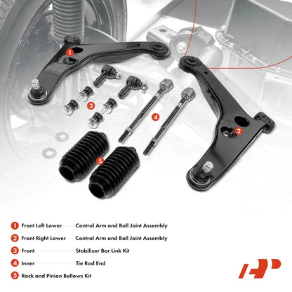 10X Front Control Arm Ball Joint Sway Bar for Mitsubishi Lancer (2003–2007) - 4013A273, 4013A403, MR403419, K620384, K620345, K90247, EV80587, K9863, ES3704, 103-3099