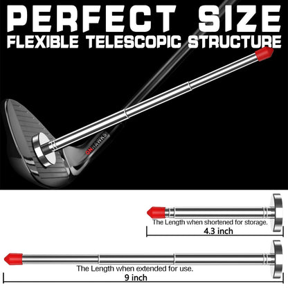 Set of 2 Golf Alignment Rods for ONHAWKS (Telescopic, Red)