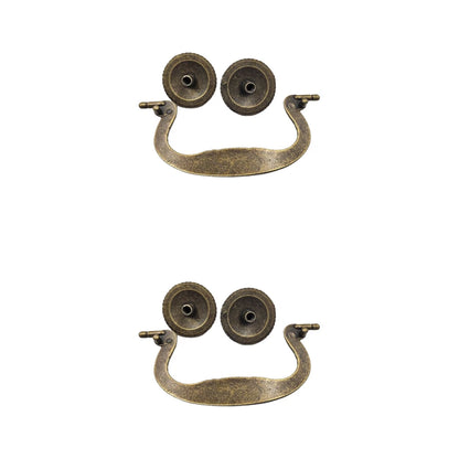 2PCS Bronze Finish Zinc Alloy Double Hole Handle for Cabinet Wardrobe Door
