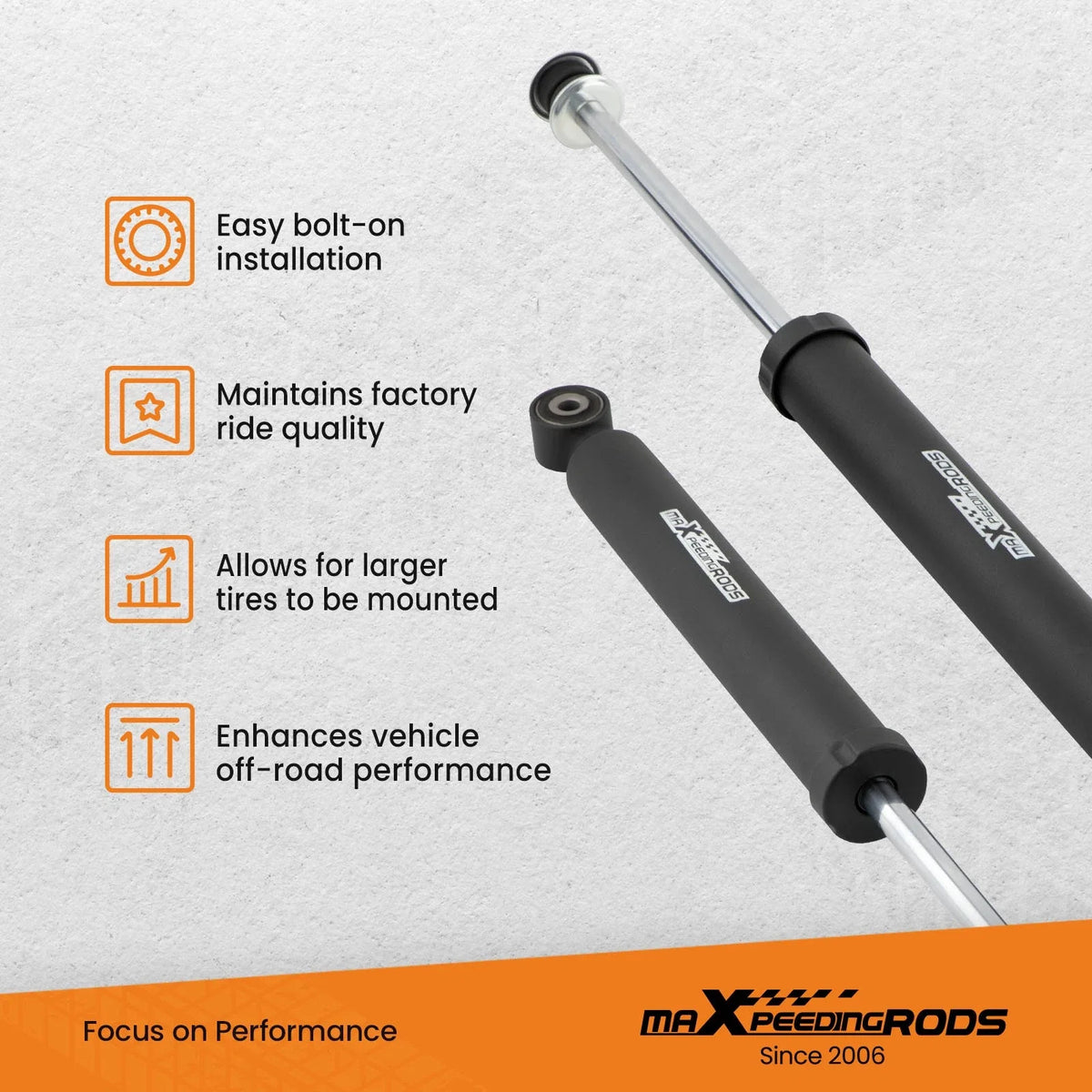 2.5" Leveling Lift Kit with Shocks for Toyota Tundra 2WD 4WD (2000–2006)