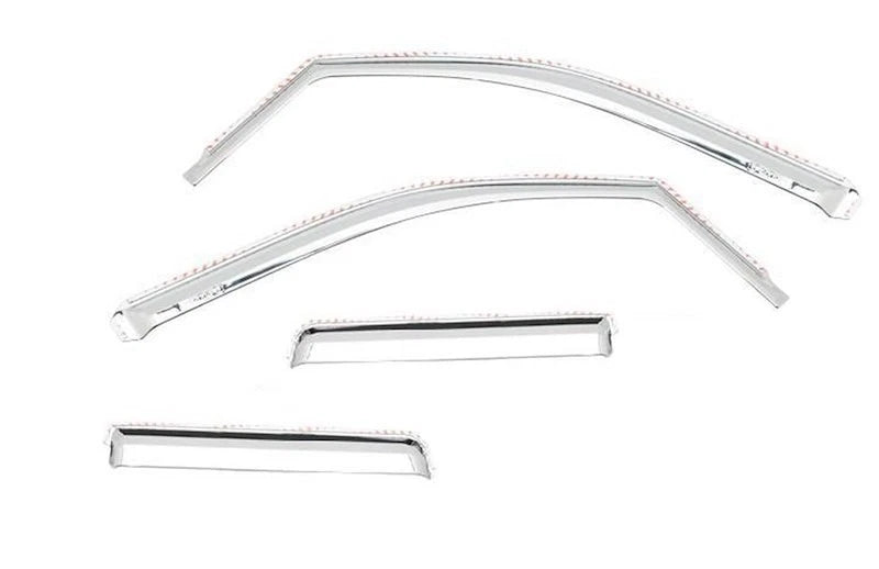 Chrome In-Channel Rain Guards for Ford F250 F350 (2017–2022) 17-22F250CrewChrome