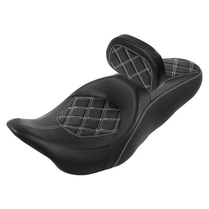 Driver Passenger Seat with Rider Backrest Pad for Harley Road Glide (2009–2023)