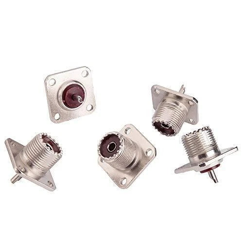 2X UHF Female Jack SO239 Panel Chassis Mount Coax Cable Connectors