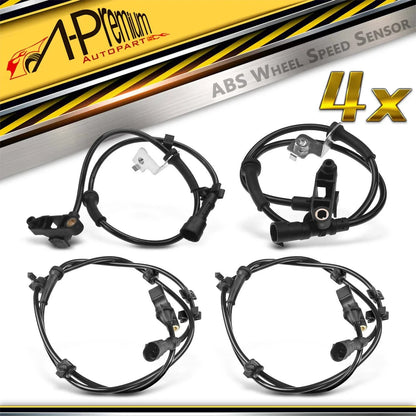 Set of 4 ABS Wheel Speed Sensors for Chrysler PT Cruiser (2004–2010)
