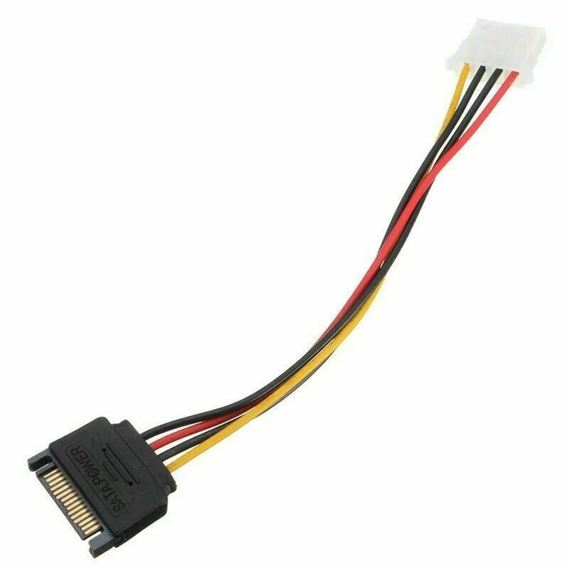4-Pin Power Drive Adapter Cable to Molex IDE SATA 15-Pin for Automotive