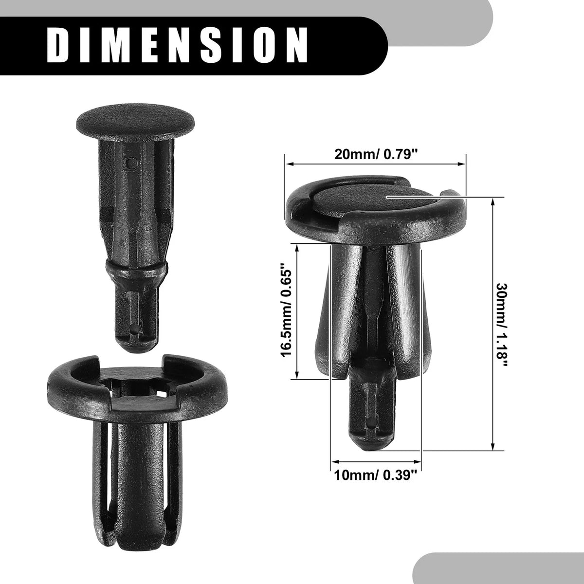 10 Pcs Push Type Retainer Clips No. 0155309241 for Nissan 350Z (2003–2009)
