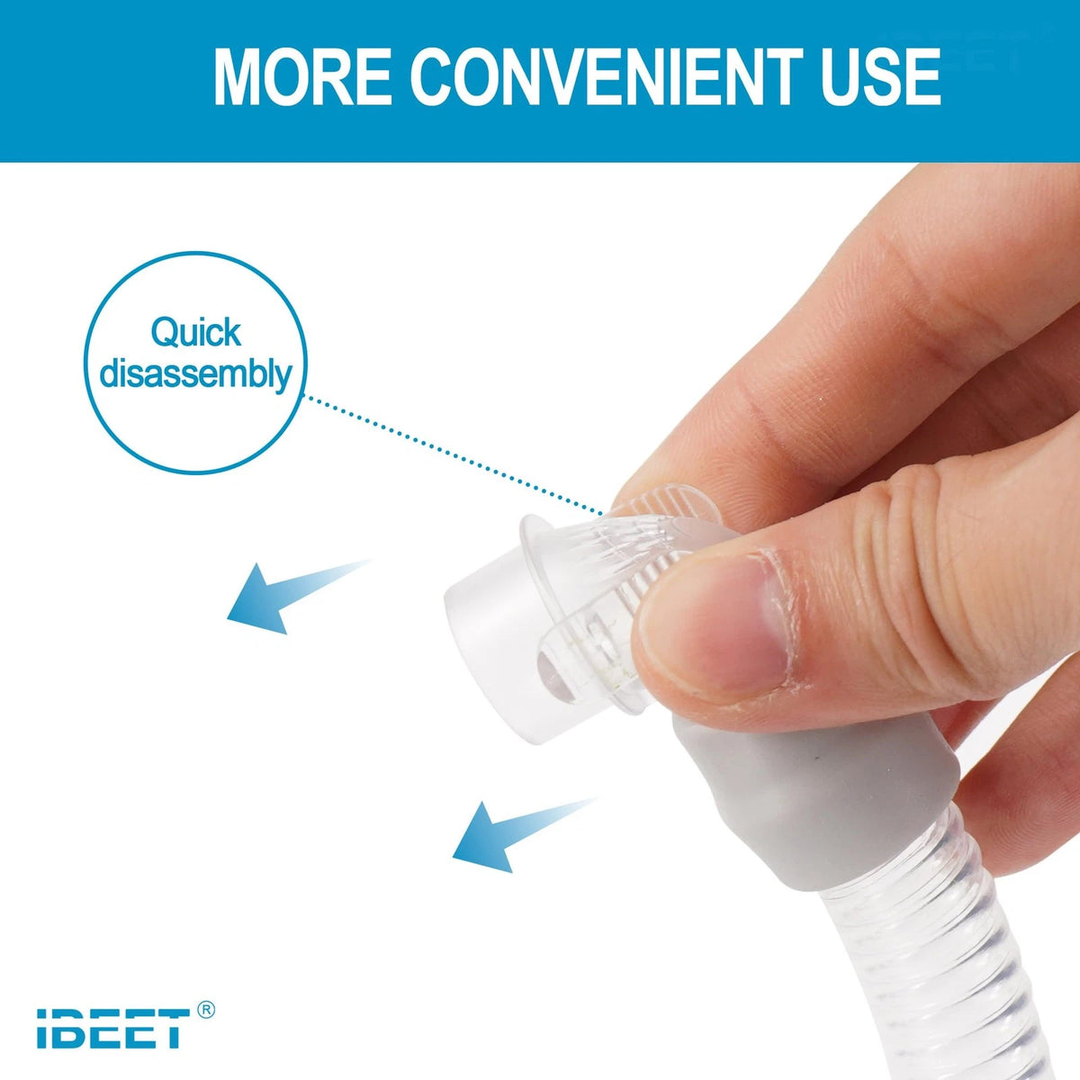 Replacement Tube Assembly for Wisp Nasal Mask (18.5 inches, Clear)