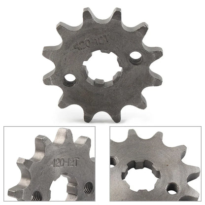 17MM Front Chain Sprocket for 50cc 70cc 90cc 110cc 125cc Pit Dirt Bike (420-12T)