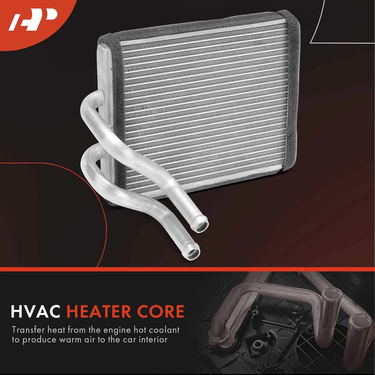 HVAC Heater Core w/Tube for Kia Sorento (2003–2009) 972273E000, 77518