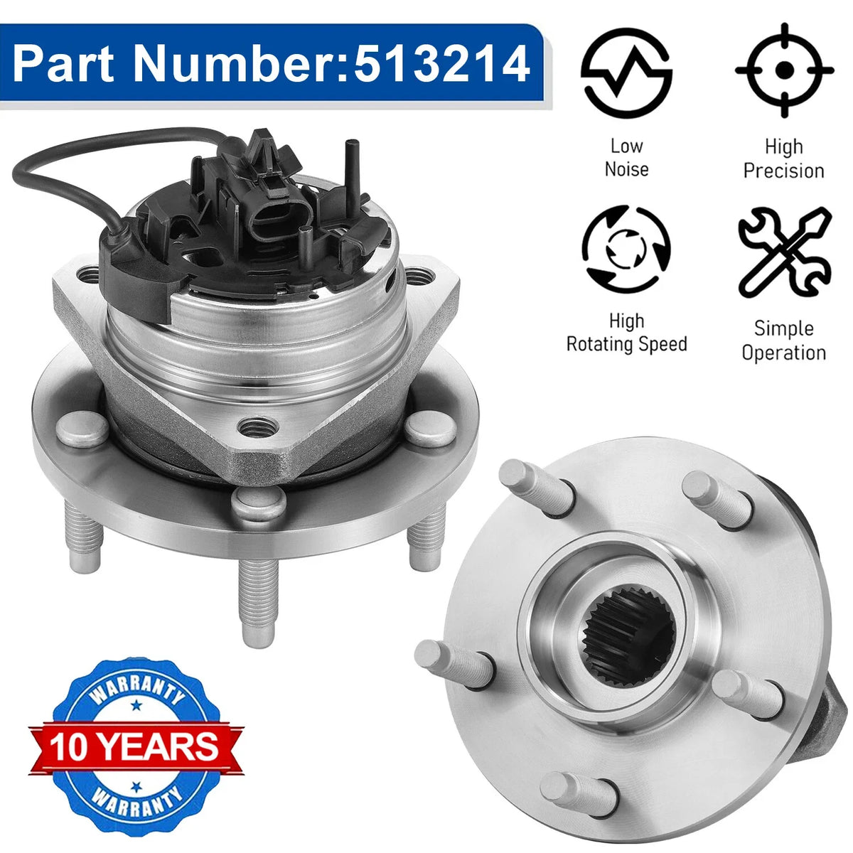 Front Wheel Hub Bearing Pair for Chevy Cobalt HHR Malibu Pontiac G6 Aura (2004–2010)
