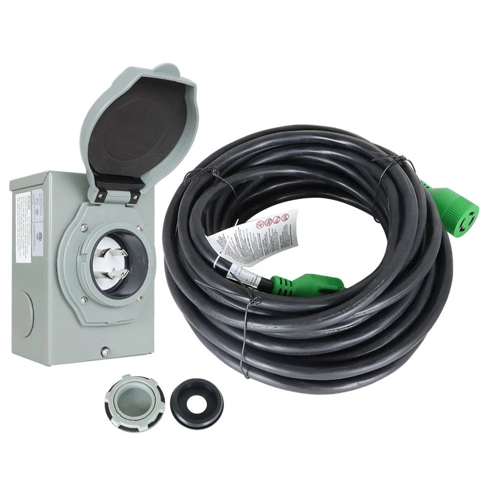 30 Amp Generator Extension Power Cord for NEMA L14-30 (25/50/75/100 Ft)