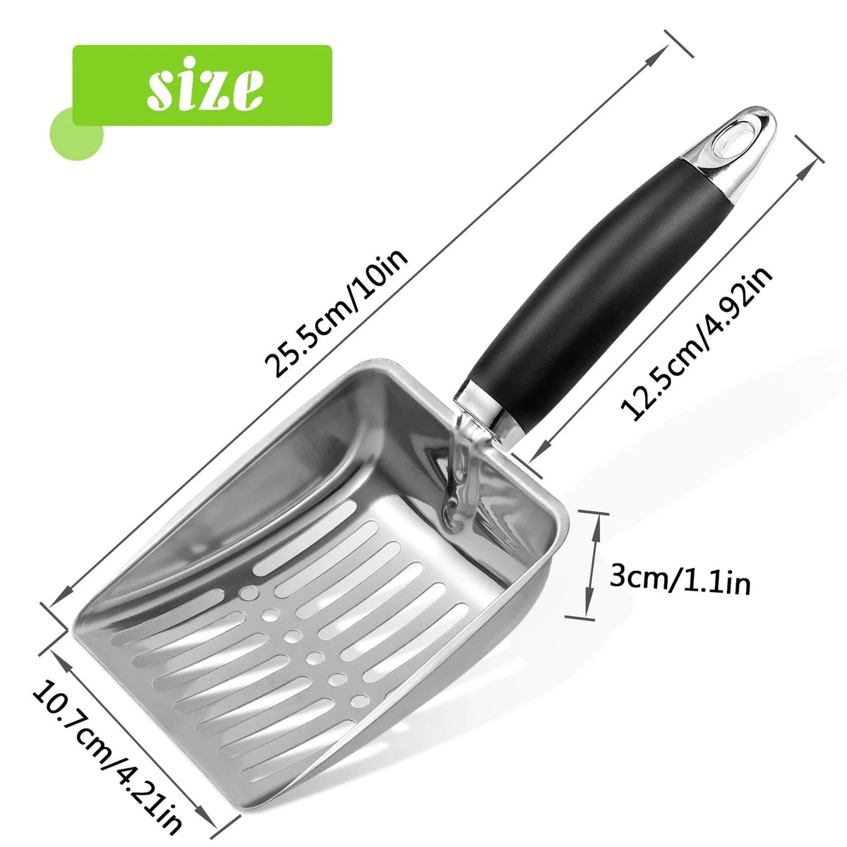 Stainless Steel Cat Litter Scoop for Apidgrowth (M)
