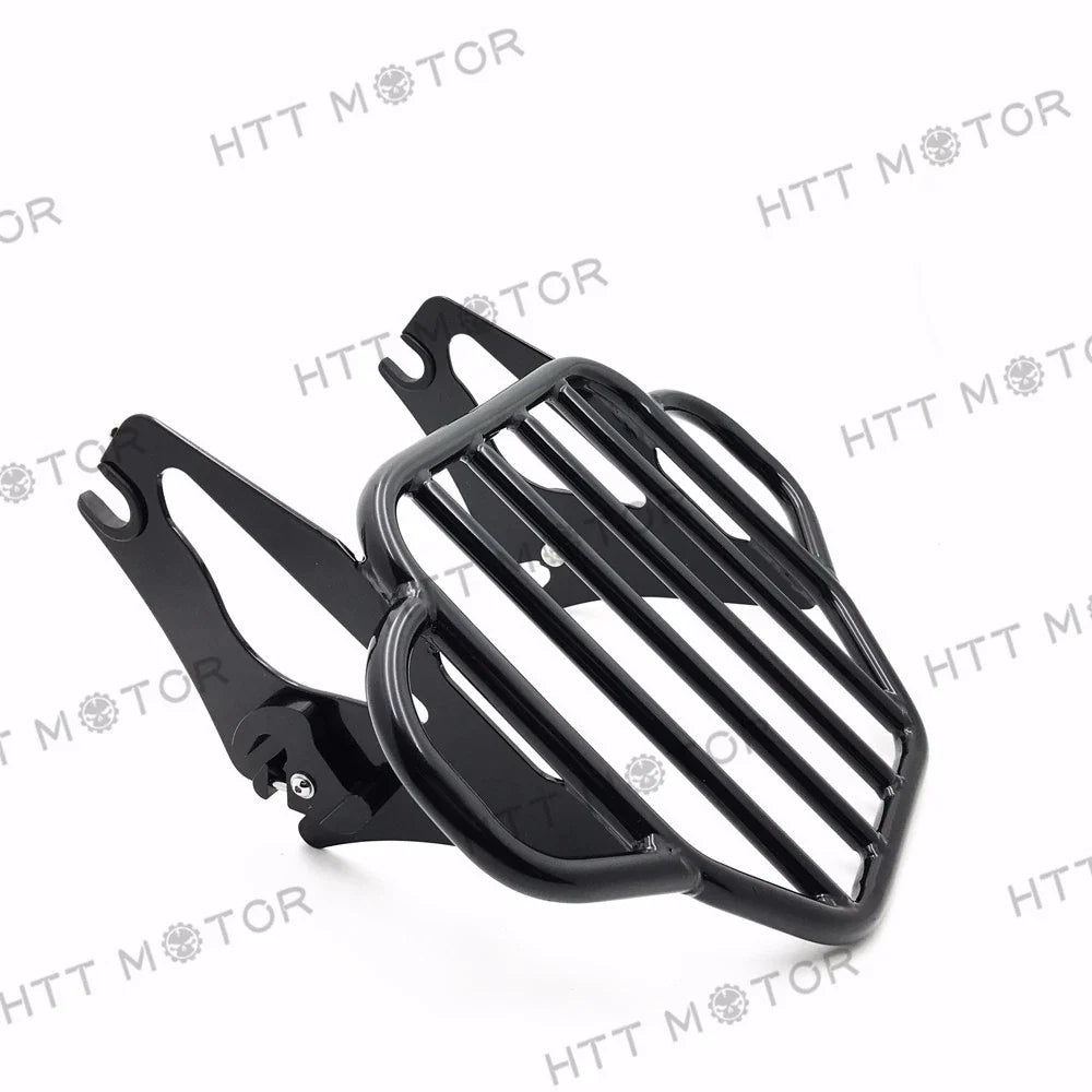 Gloss Black Detachable Luggage Rack for Harley Road King Street Glide (2009–2016)