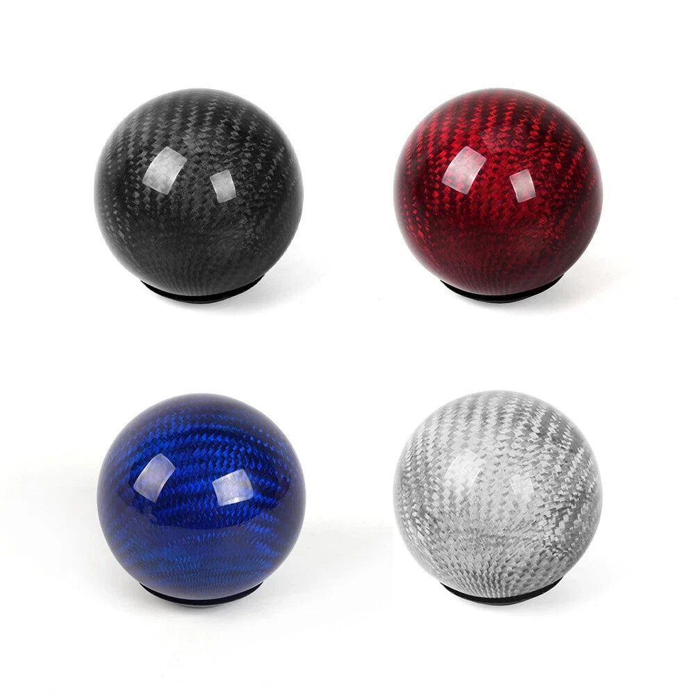 Gear Shift Knob Adapter Kit for Universal Cars (Black Carbon Fiber)