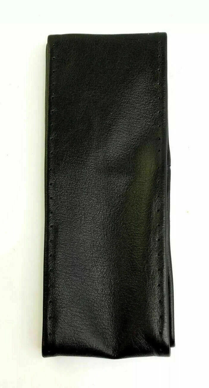 Genuine Leather Steering Wheel Cover Black Stitch On for Mini Cooper (2007–2015)