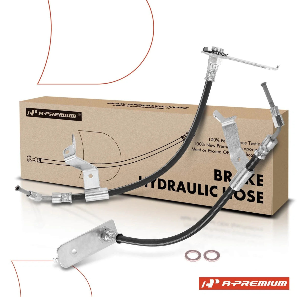 2X Rear Brake Hydraulic Hose for Chrysler Sebring (1996–2000)