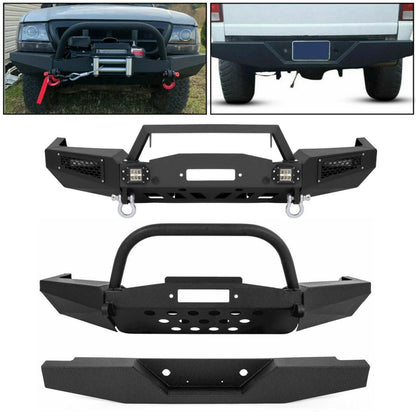 Front Winch Bumper with Bull Bar & Rear Bumper for Ford Ranger (1993–2011)