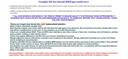 Graphic Stickers +#PLT/RIM Decals for Suzuki RMZ450 (2008–2017)