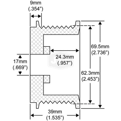 Pulley for J&N Electrical Products (208-24012-JN)
