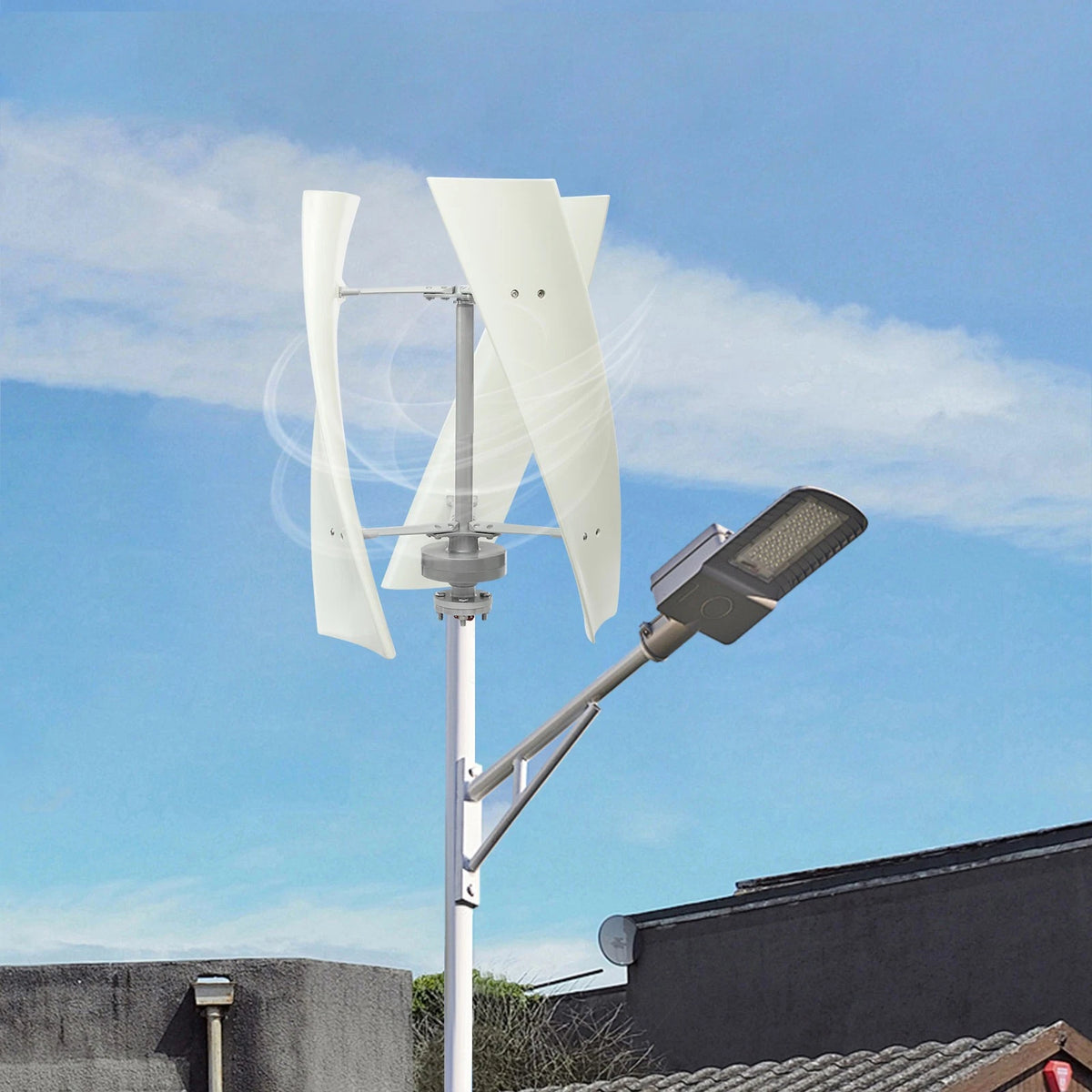 100W Vertical Axis Wind Turbine Generator for Home, Boat, Cabin