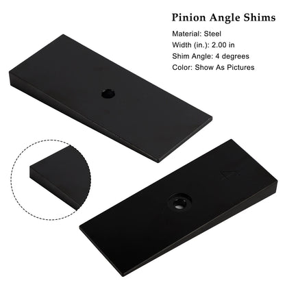 2X 2" Wide 4° Steel Leaf Spring Degree Shims for (C147-025-A)